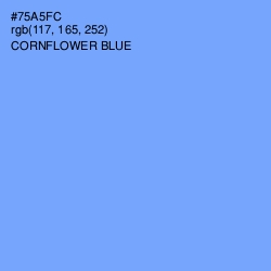 #75A5FC - Cornflower Blue Color Image