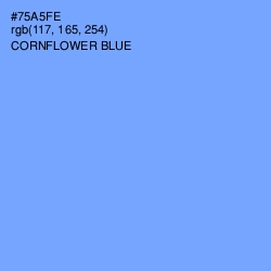 #75A5FE - Cornflower Blue Color Image