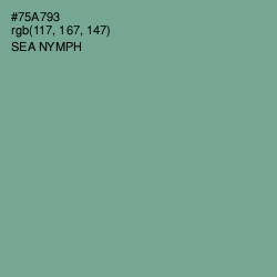 #75A793 - Sea Nymph Color Image