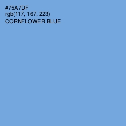 #75A7DF - Cornflower Blue Color Image