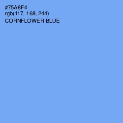 #75A8F4 - Cornflower Blue Color Image