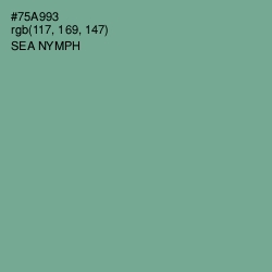 #75A993 - Sea Nymph Color Image