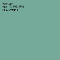 #75A99A - Sea Nymph Color Image