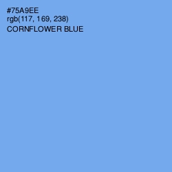 #75A9EE - Cornflower Blue Color Image
