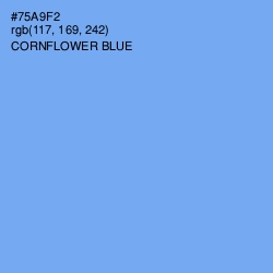 #75A9F2 - Cornflower Blue Color Image