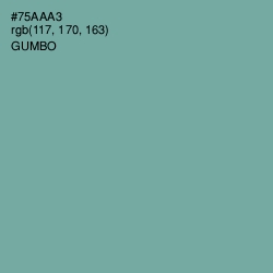 #75AAA3 - Gumbo Color Image
