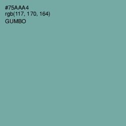 #75AAA4 - Gumbo Color Image