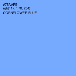 #75AAFE - Cornflower Blue Color Image