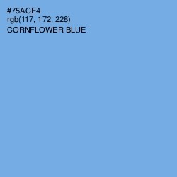 #75ACE4 - Cornflower Blue Color Image