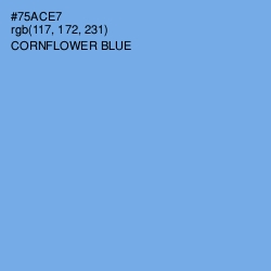 #75ACE7 - Cornflower Blue Color Image