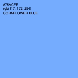 #75ACFE - Cornflower Blue Color Image