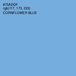 #75ADDF - Cornflower Blue Color Image