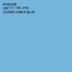 #75B4DB - Cornflower Blue Color Image