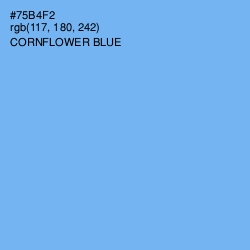 #75B4F2 - Cornflower Blue Color Image