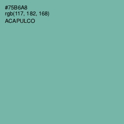 #75B6A8 - Acapulco Color Image