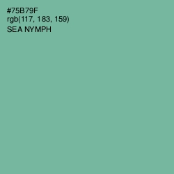 #75B79F - Sea Nymph Color Image