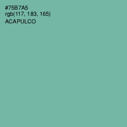 #75B7A5 - Acapulco Color Image