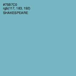 #75B7C0 - Shakespeare Color Image