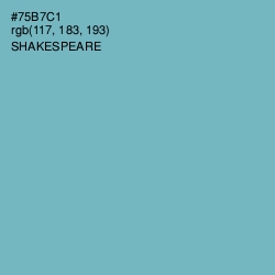 #75B7C1 - Shakespeare Color Image