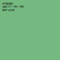 #75B880 - Bay Leaf Color Image