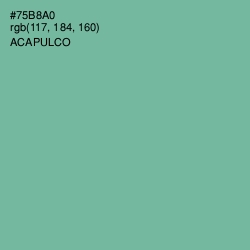 #75B8A0 - Acapulco Color Image