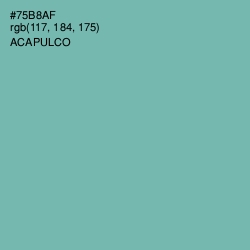 #75B8AF - Acapulco Color Image