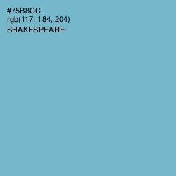 #75B8CC - Shakespeare Color Image
