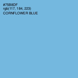 #75B8DF - Cornflower Blue Color Image