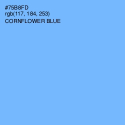 #75B8FD - Cornflower Blue Color Image