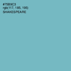 #75B9C3 - Shakespeare Color Image