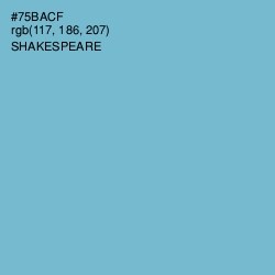 #75BACF - Shakespeare Color Image