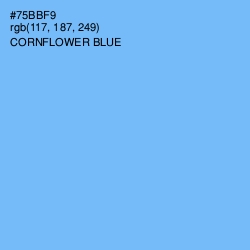 #75BBF9 - Cornflower Blue Color Image