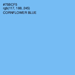 #75BCF5 - Cornflower Blue Color Image