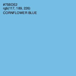 #75BDE2 - Cornflower Blue Color Image