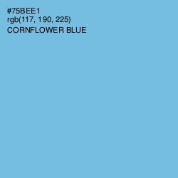 #75BEE1 - Cornflower Blue Color Image