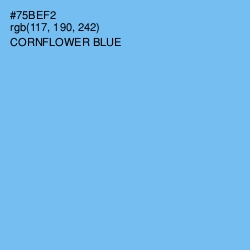 #75BEF2 - Cornflower Blue Color Image