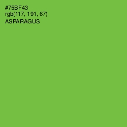 #75BF43 - Asparagus Color Image