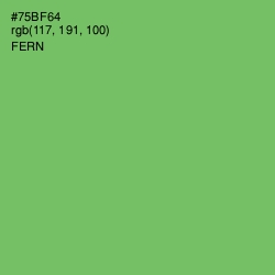 #75BF64 - Fern Color Image