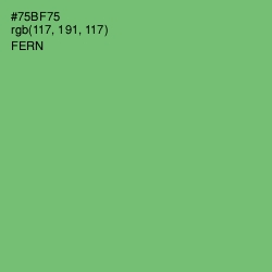 #75BF75 - Fern Color Image