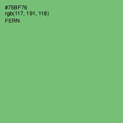 #75BF76 - Fern Color Image