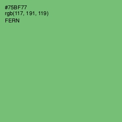 #75BF77 - Fern Color Image