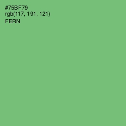 #75BF79 - Fern Color Image