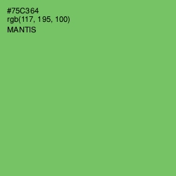 #75C364 - Mantis Color Image