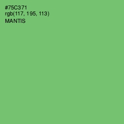 #75C371 - Mantis Color Image