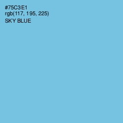 #75C3E1 - Sky Blue Color Image