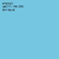 #75C6E1 - Sky Blue Color Image