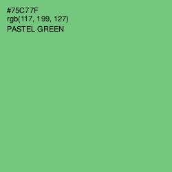 #75C77F - Pastel Green Color Image