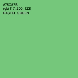 #75C87B - Pastel Green Color Image