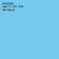 #75C9EA - Sky Blue Color Image