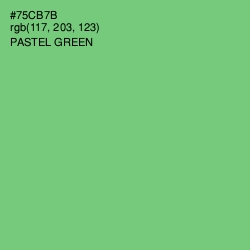 #75CB7B - Pastel Green Color Image